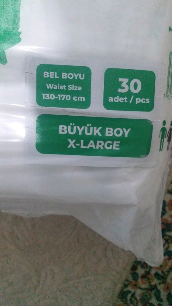 hasta bezi külotlu L ve XL beden