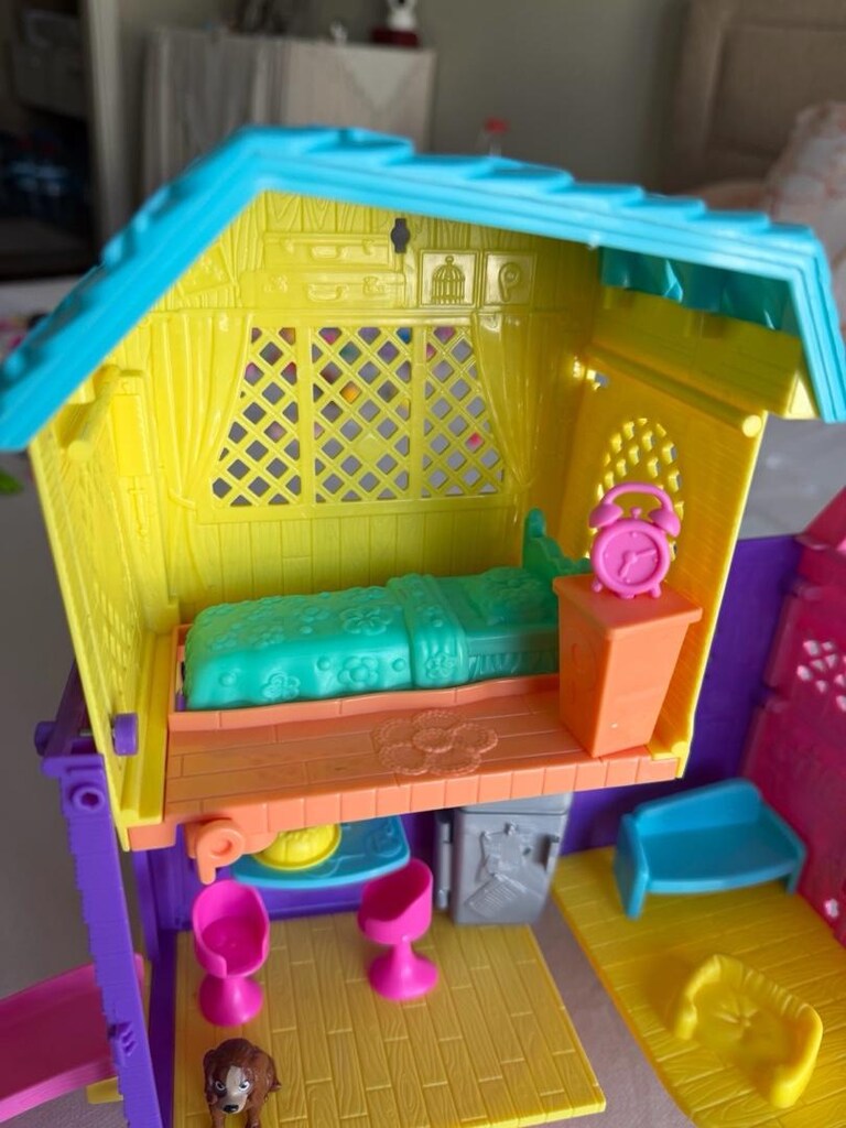 Polly Pocket ve Eğlence Dolu 2 Katlı Evi Mutfak Kaydırak 75 cm - 2