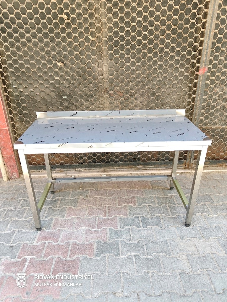 krom tezgah krom çalışma tezgahı endüstriyel hazır mutfak 140 cm krom - 7
