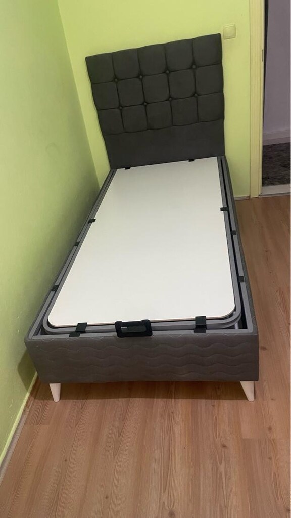 Tek kişilik baza başlık pedli ortopedik yatak - 6