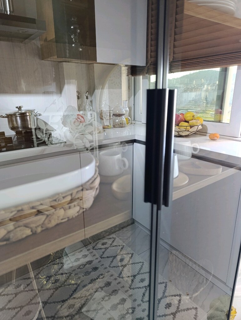 boydan reflekte siyah cam dolap - 5