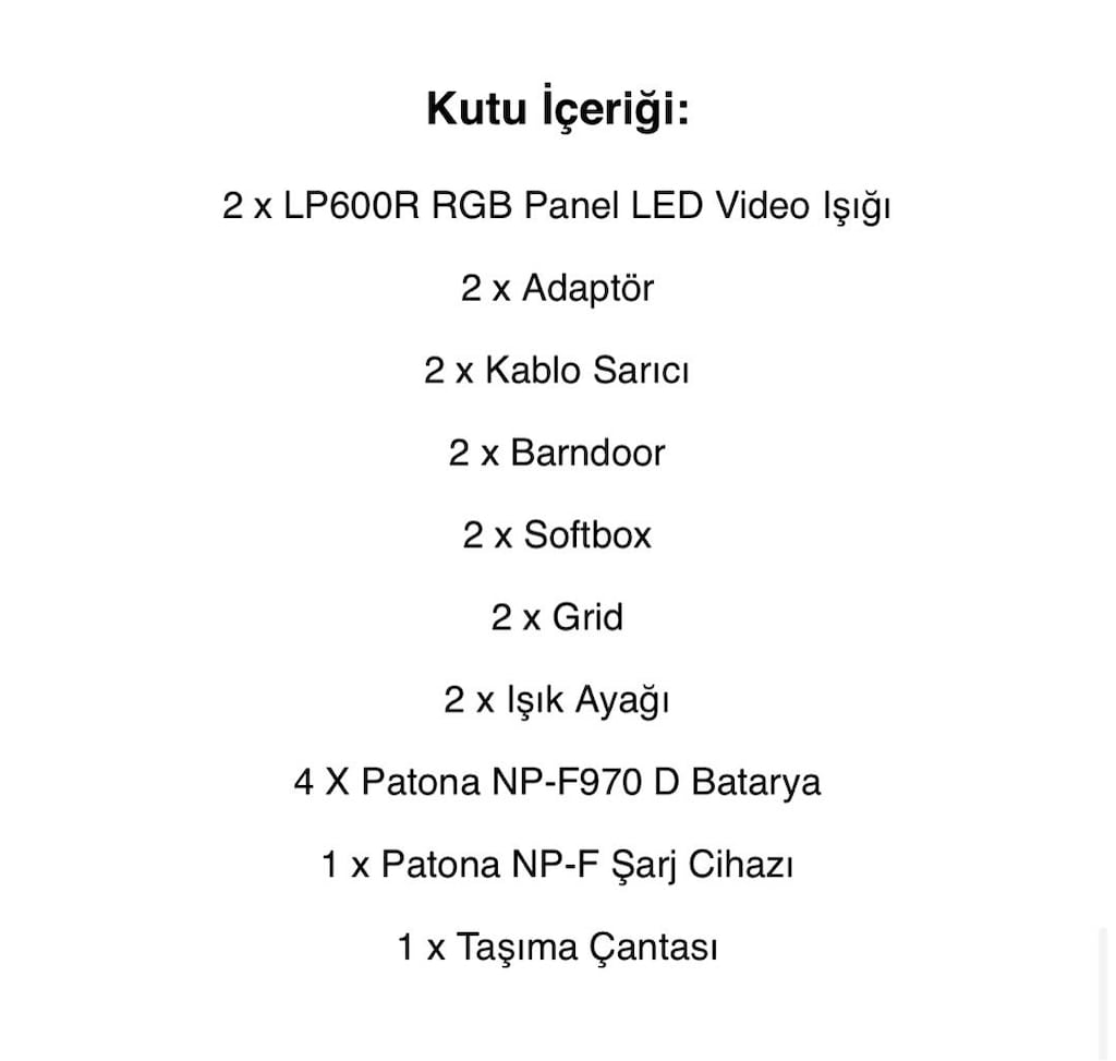 Godox LP600R K2 RGB 2'li ve Bataryalı LED Işık - 8