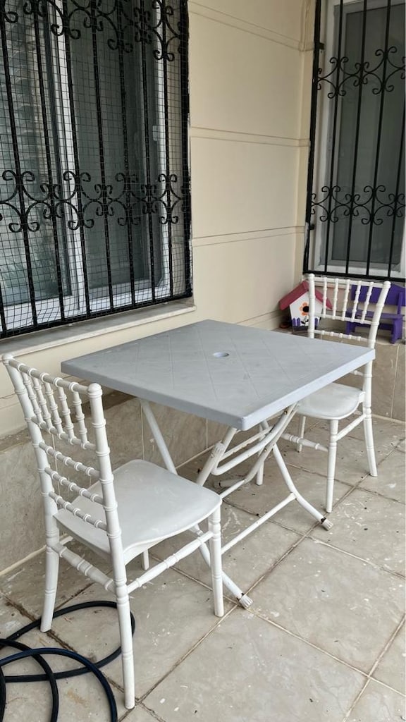 1 adet katlanır masa 2 sandalye - 2