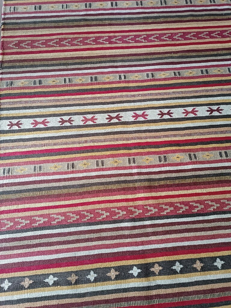 EL DOKUMA ANADOLU MOTİFLİ YÜN KİLİM - 2