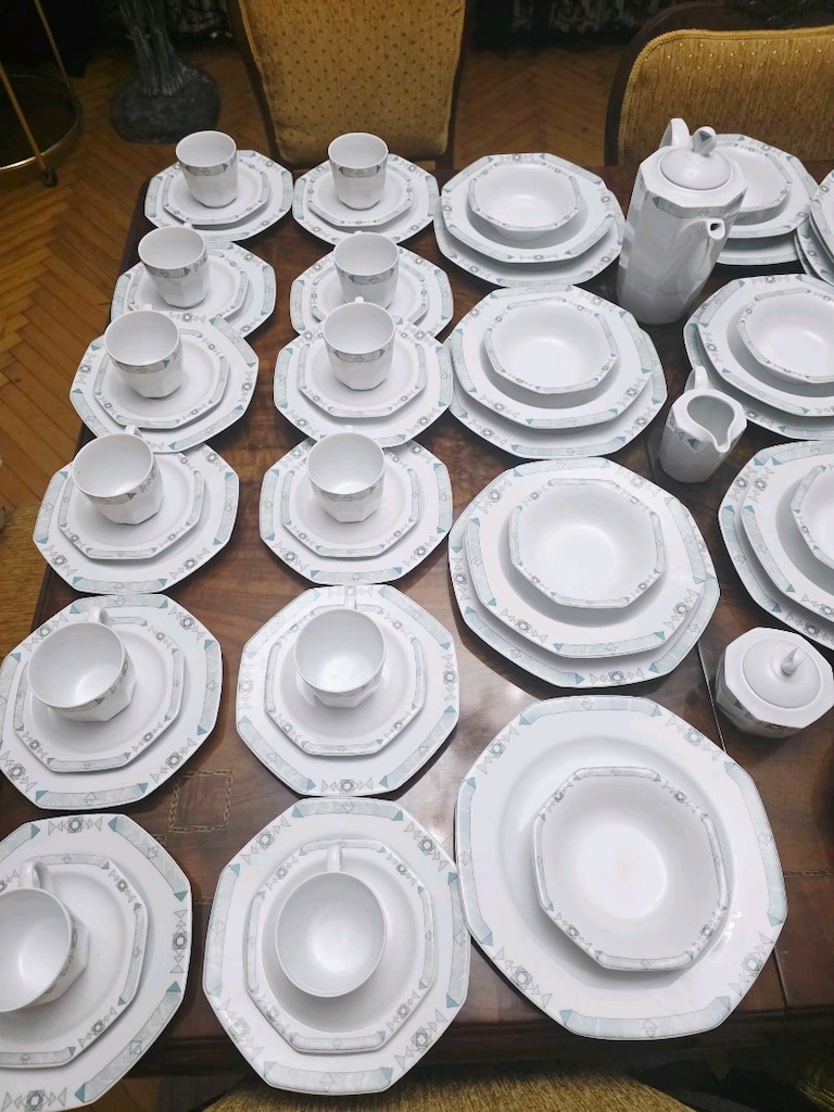 Antika 82 Parça Seltmann Weiden Damgalı Porselen Yemek Pasta Kahvaltı - 5
