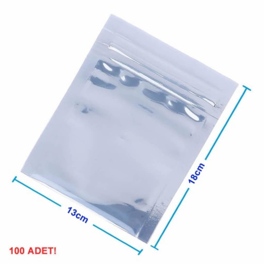 Antistatik ESD Metalize Poşet Kilitli/Kilitsiz Anti-Statik 100lü - 15