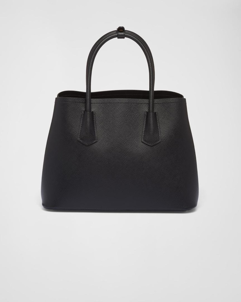 Prada Double Bag Saffiano Deri Siyah - 8