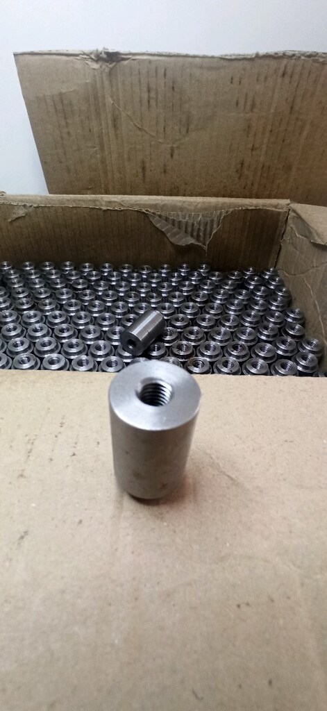 CNC torna üretimi, sıfır kademeli dişli burç / kaynak somunu (weld bun - 10