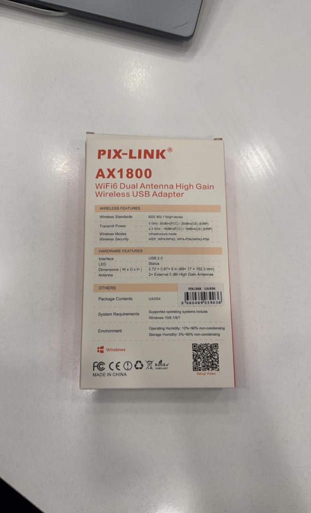 Pix-Link AX1800 WiFi6 USB Adaptör - 2