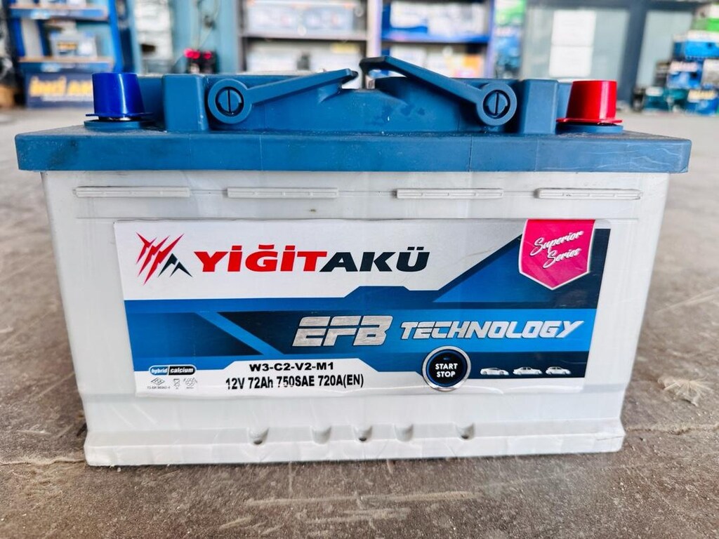 12v 72 AMPER ÇIKMA EFB (start stop) YİĞİT AKÜ.!! 2025 üretim.!! - 3