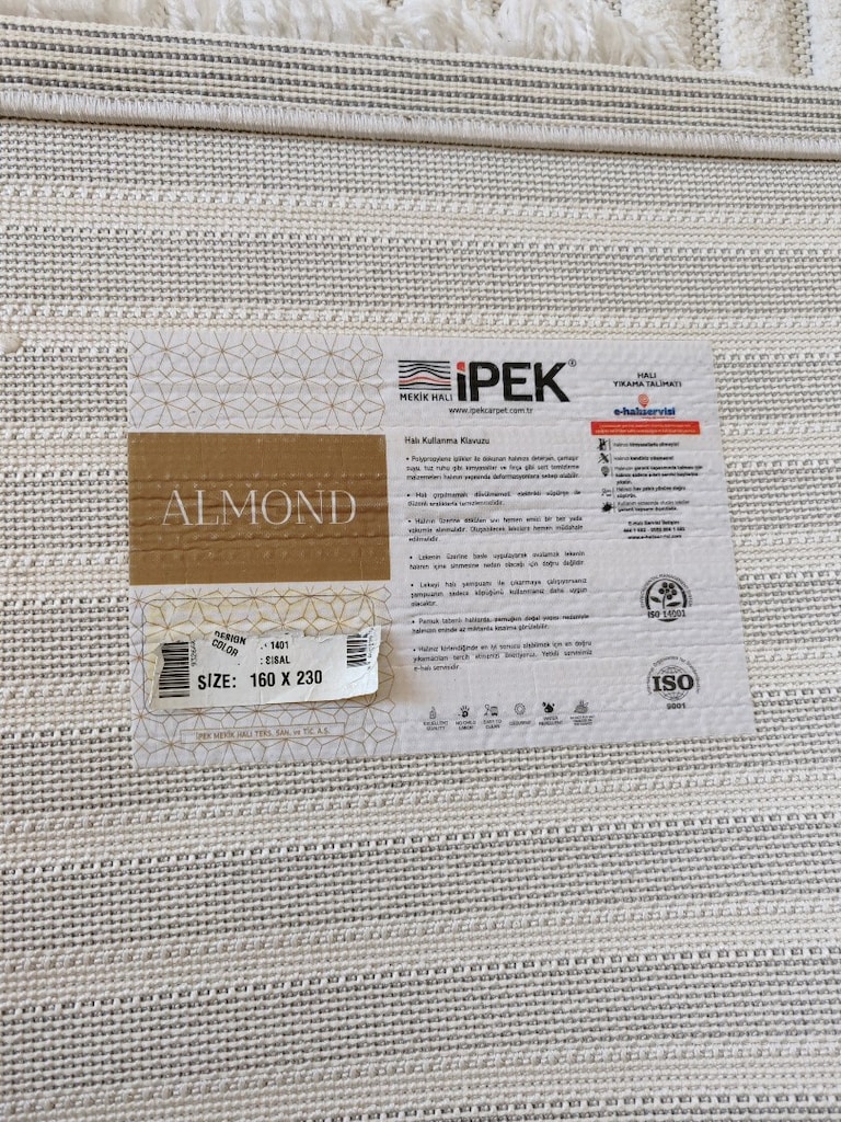 İPEK ALMOND İNCE YATAY ÇİZGİLİ PET DOSTU TÜY TOPLAMAZ PÜSKÜLLÜ BEYAZ - 8