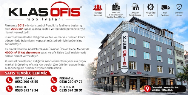 KLAS OFİS ÜSKÜDAR 160x140 cm YEŞİL KESONLU WORKSTATION - 6