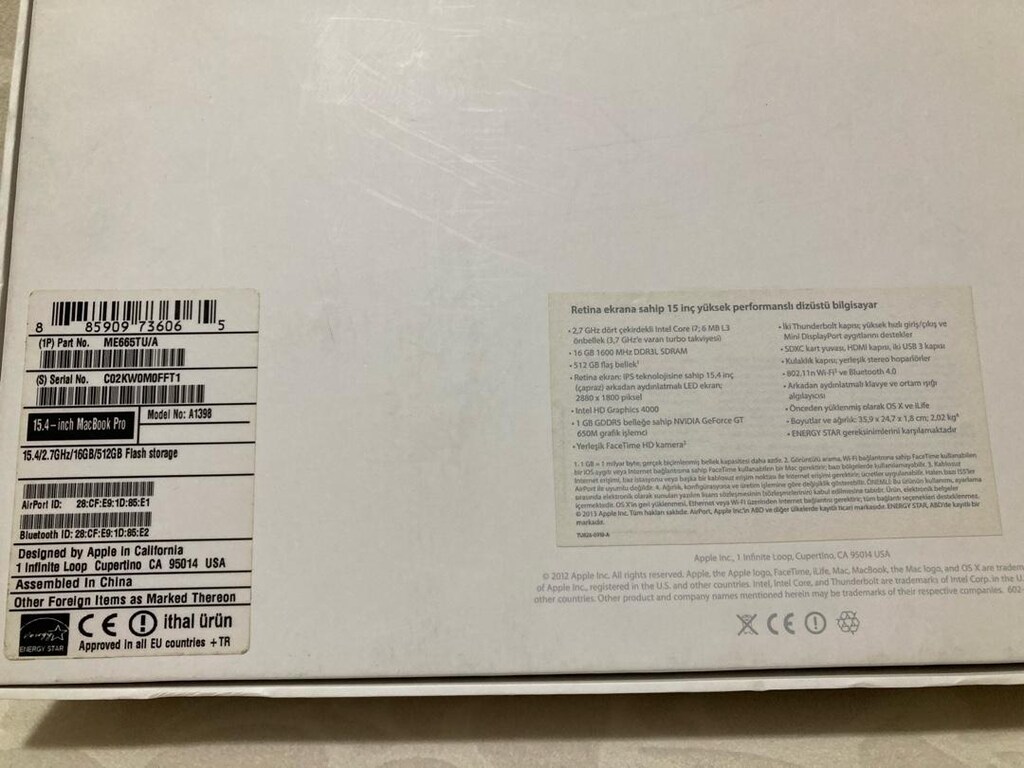 macbook pro 15 inç / boş kutu - 4