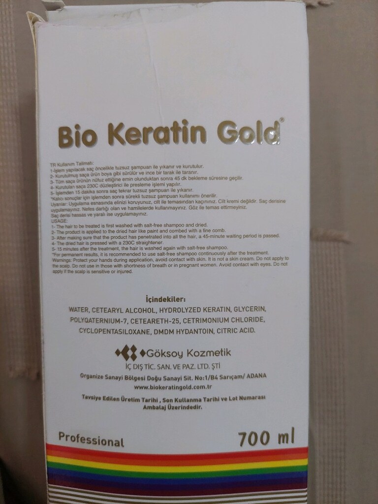 BİO KERATİN GOLD Saç bakım ve düzleştirme kremi.Brezilya fönü keratini - 5