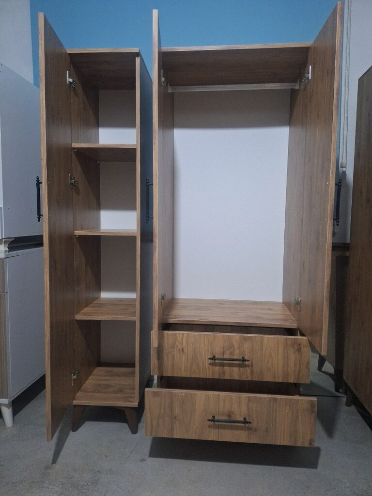 3 KAPAKLI ELBİSE DOLABI GARDIROP - 6