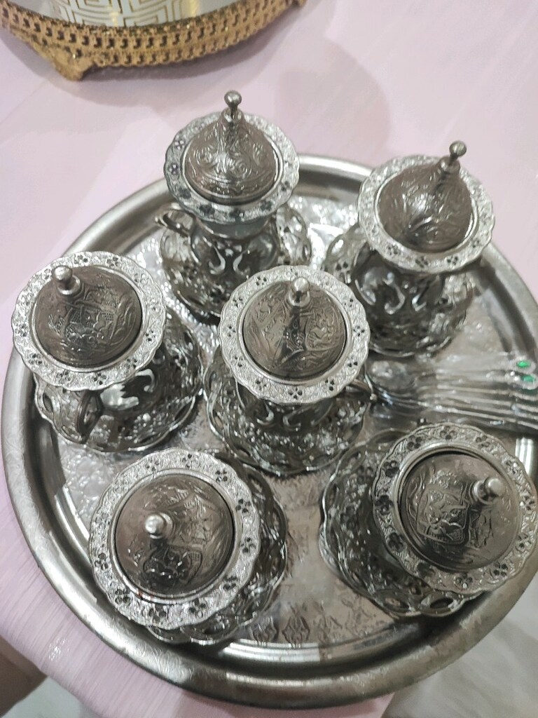 işlemeli çay bardağı takimi - 3