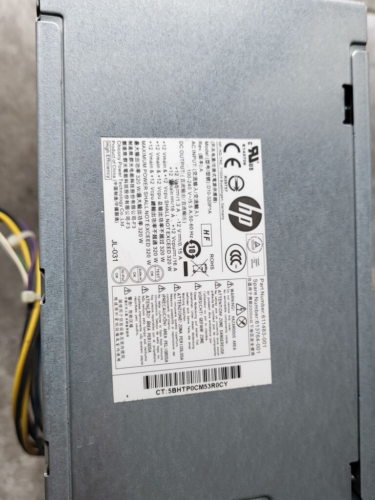 Power Supply 320W For HP8300 6300MT PS-4321-2 D10-320P1A CFH0320 - 2
