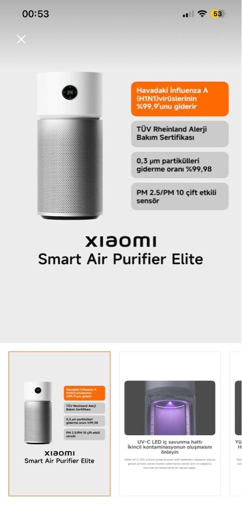 garantili xiaomi prufier elite hava temizleyici - 4