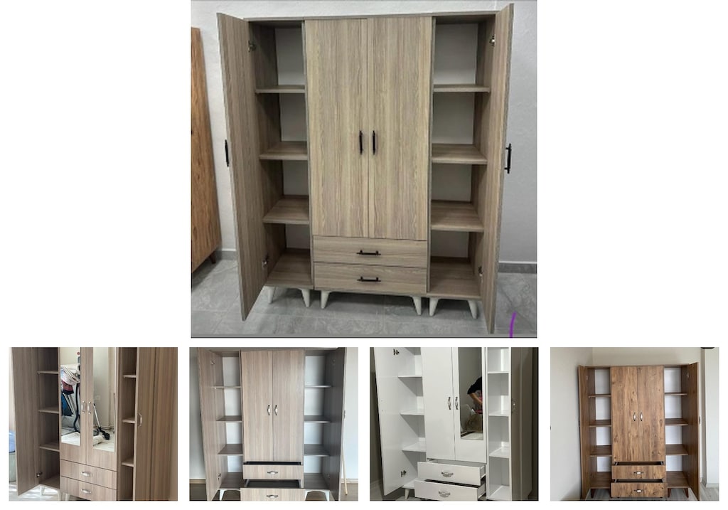 4 kapaklı elbise dolabı uzzeheuply - 2