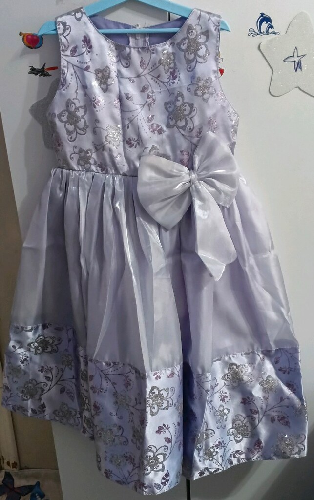 Lila Parlak Desenli Kız Çocuk Abiye - 2