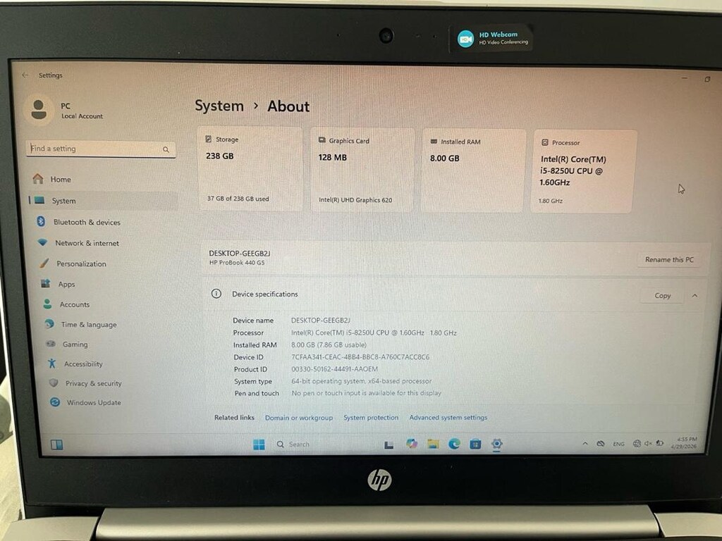 HP probook i5 laptop çok temiz - 3