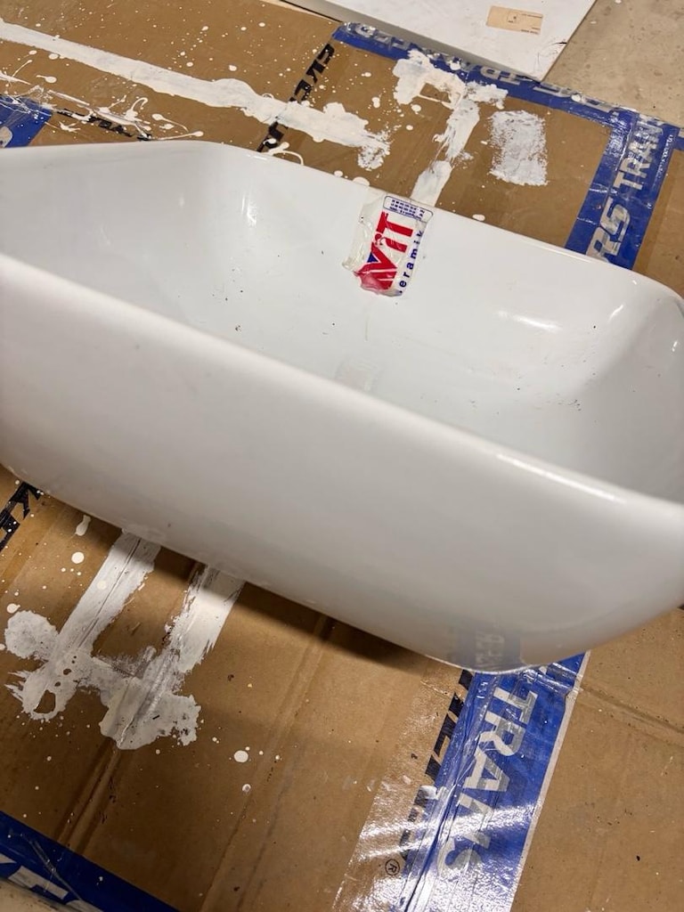 40x40 cm Kare Tezgah Üstü Seramik Lavabo – Beyaz - 3