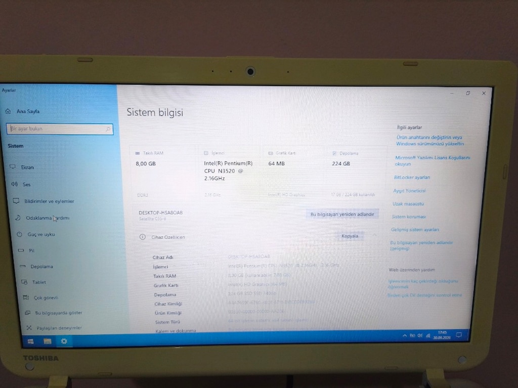 Toshıba L50-B Laptop - 2