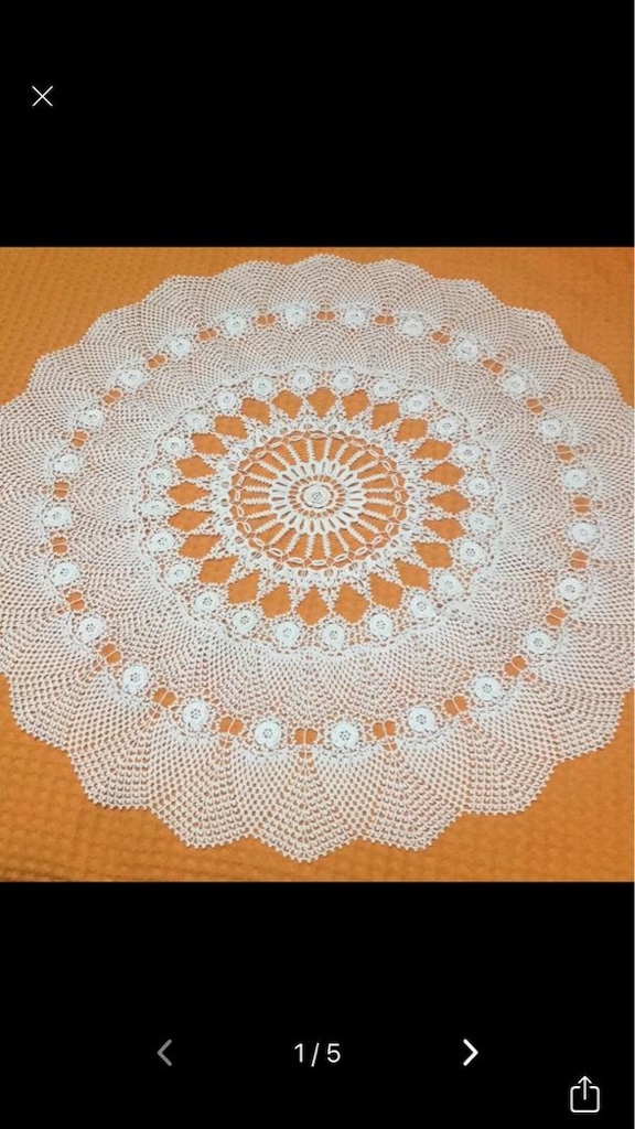 Beyaz dantel masa örtüsü - 2