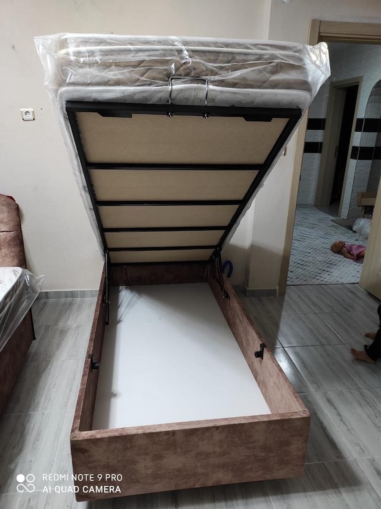 ultra lüks tek kişilik 90x190 baza başlık yatak sıfır ürün ambalajında - 2