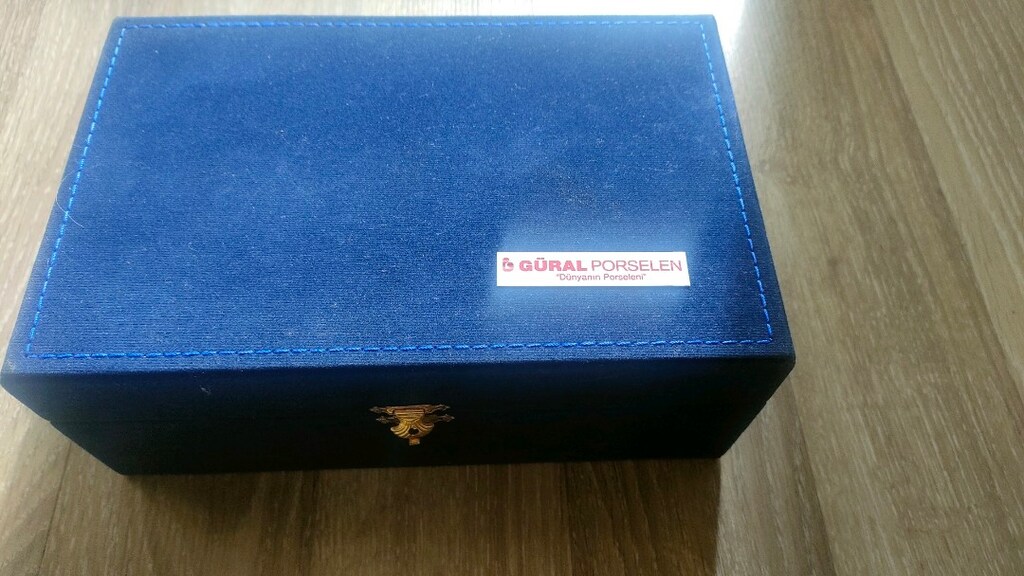 1 sınıf Güral porselen altın kaplama yazı işlemeli - 4