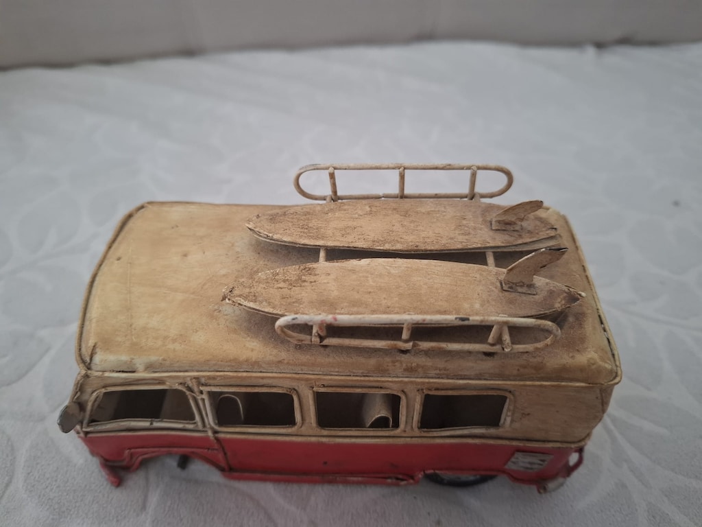 Dekoratif Metal Minibüs Vintage Vosvos TENEKE KARAVAN - 6