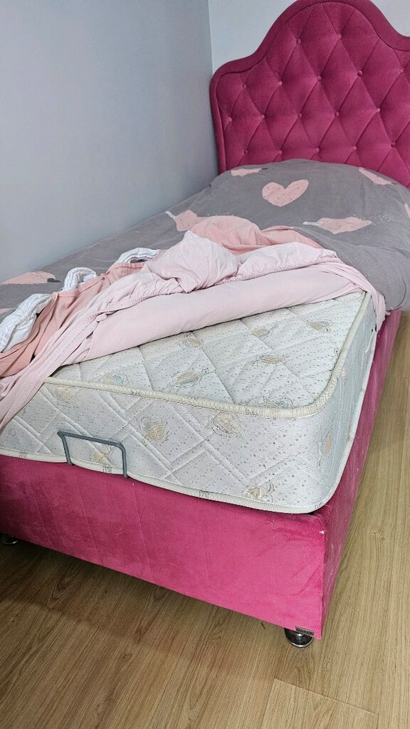 idaş genç pembe baza yatak başlık seti - 2