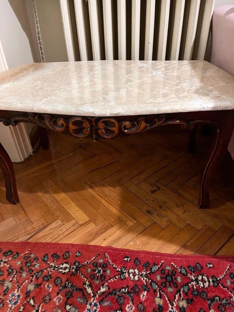 Antika mermer orta sehpa - 3