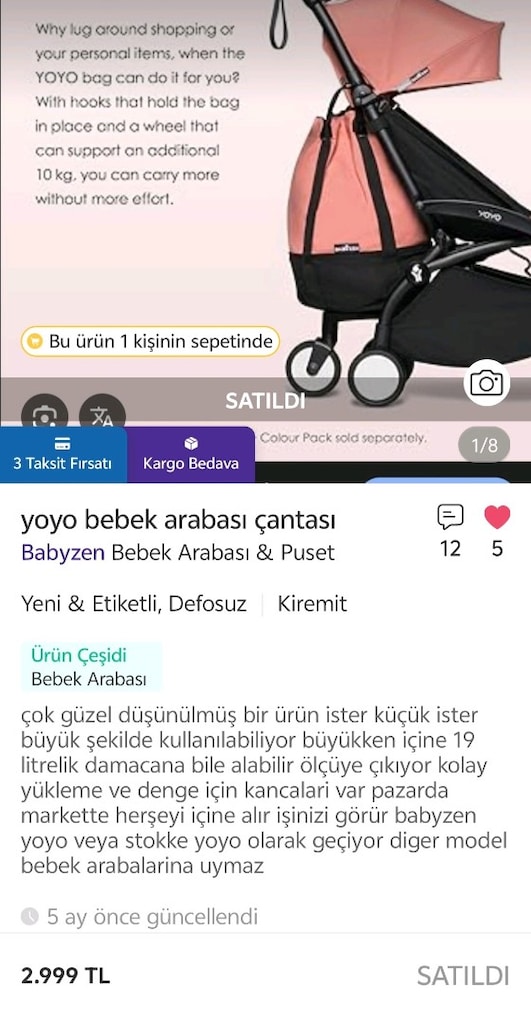 babyzen YOYO arka çanta - 3