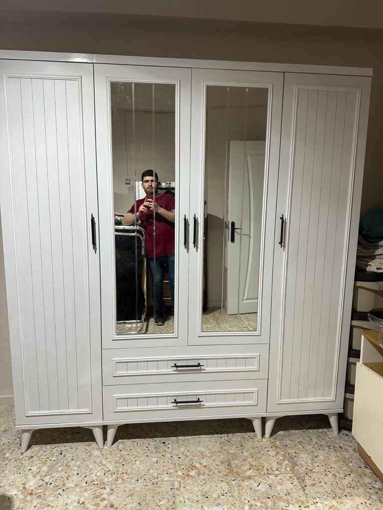 ultra lüks 4 kapaklı 180cm dolap sıfır ürün adrese teslim kapıda ödeme - 8