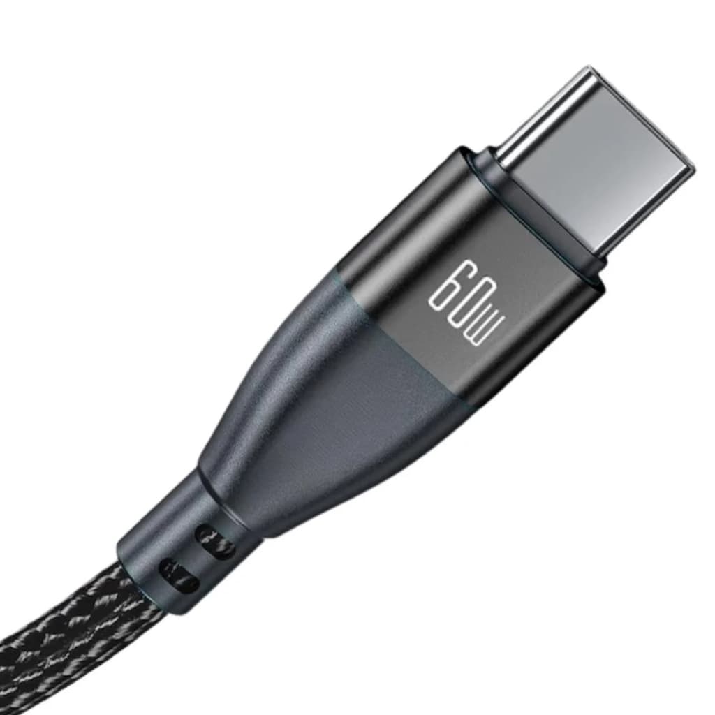 1 Metre 60/100W Type-C Erkek 180° Döner Uç Hızlı Şarj Data Kablo - 3