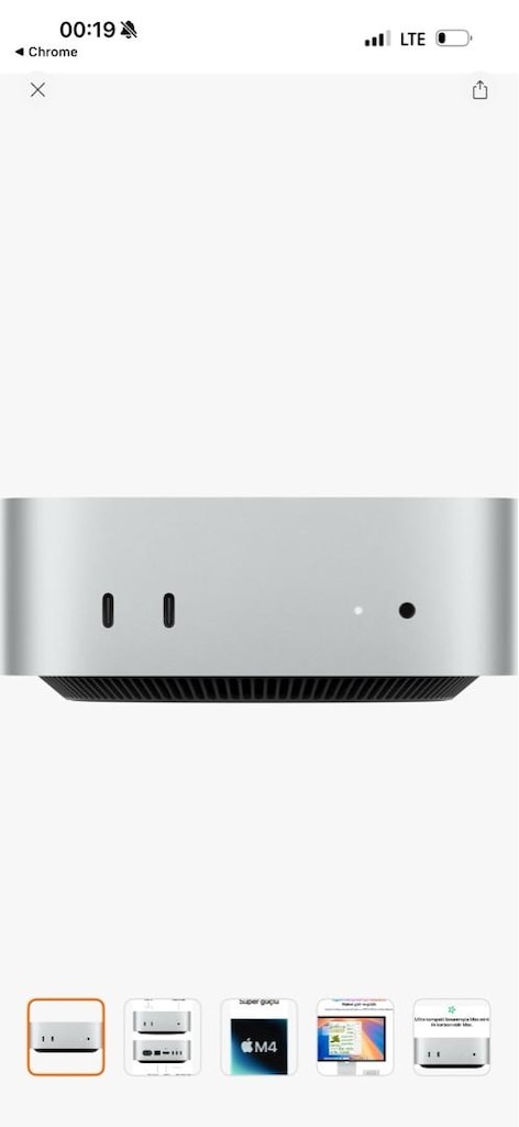 Mac mini m4 256 gb (Kutusunda Çok Az Kullanılmış) sıfır ayarında