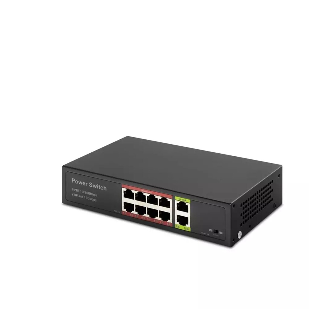 Poe Switch 2Uplink 8+2 10/100 Mbps 8Port