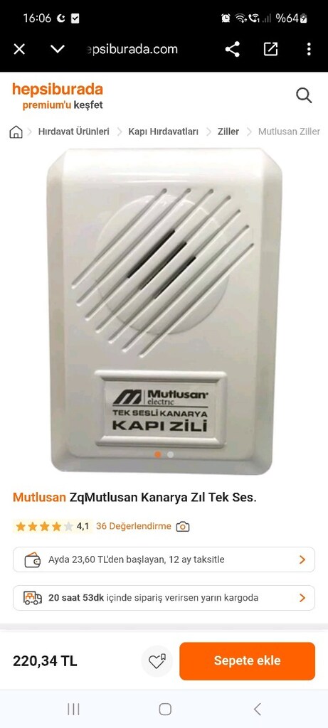Kapı zili. Tek sesli kanarya. Çalışır durumda - 4