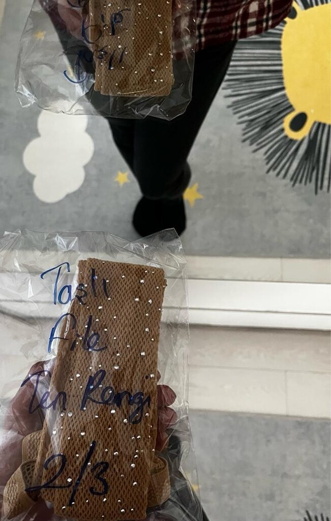 Taşlı Ten Rengi M/L File Külotlu Çorap.Sıfır paketli - 5