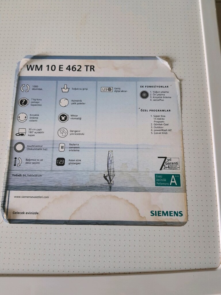 Siemens çamaşır makinesi temiz sorunsuz A ×××7 kg eve teslim kurulum - 6
