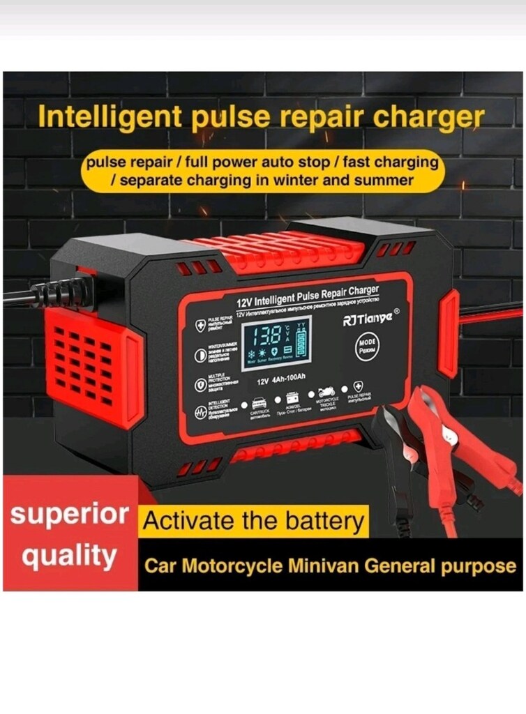 12v-6v-6 Amper Akıllı Dijital Ekranlı akü şarj cihazı - 5