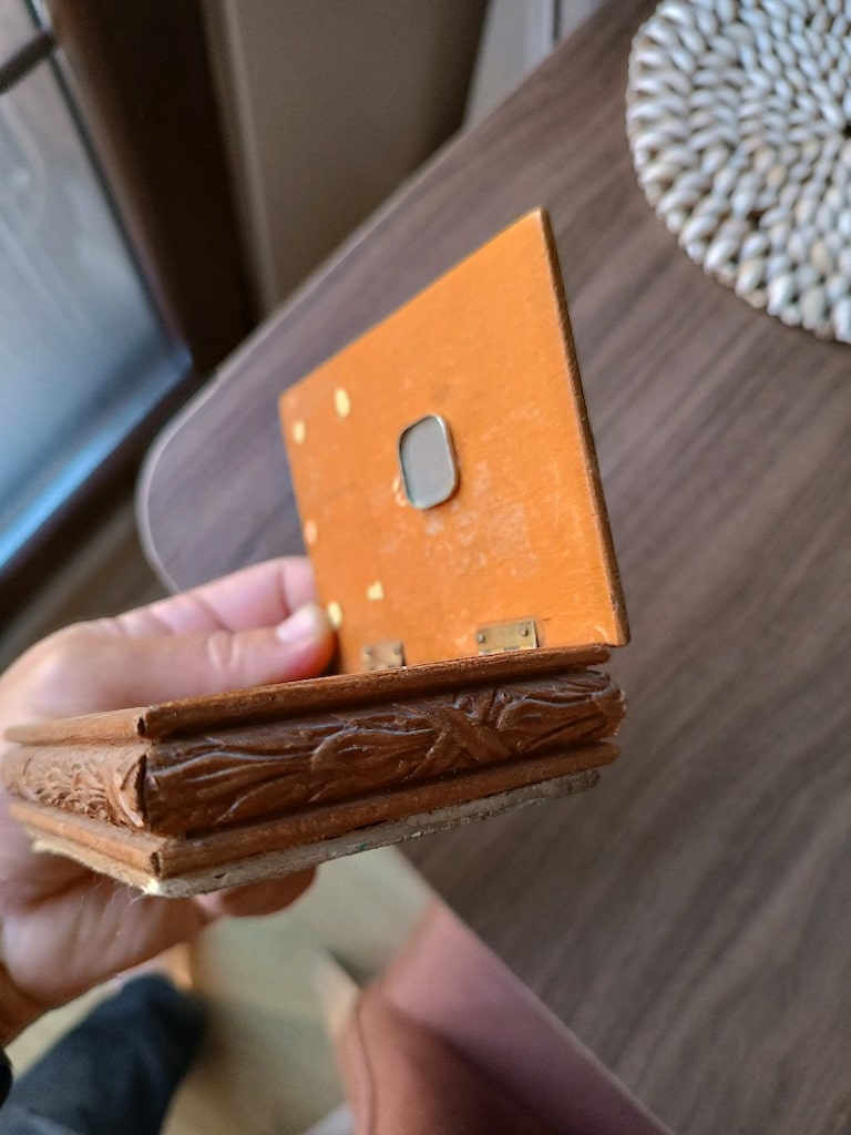 Vintage tarzda küçük ahşap/karton Kutu - 6