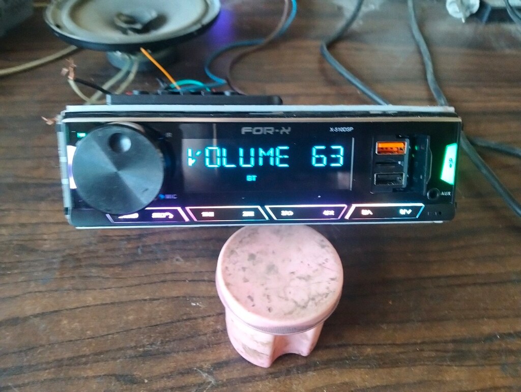 forx 3 amfi çıkışlı DSP li 7farkli ışık renkli oto teyp montaj dahil - 6