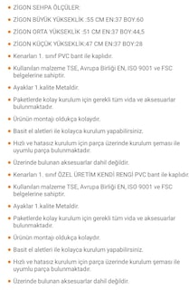 Klasik Kare Beyaz Model 3 lü Zigon Sehpa - 8