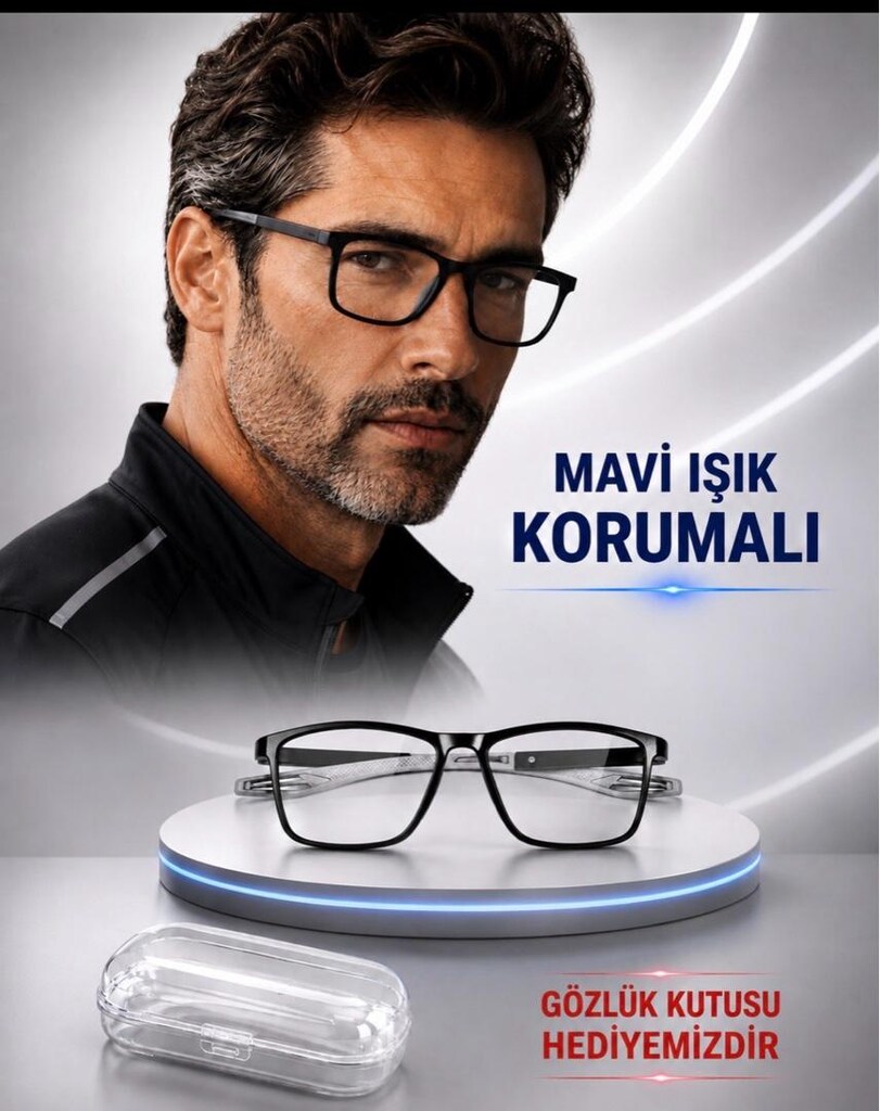 +4 Numara Marjinal Erkek Okuma Gözlüğü - 8