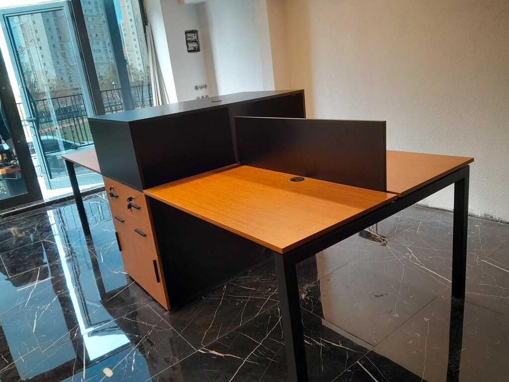 4'LÜ ÇAĞRI MERKEZİ MASASI / ETAJERLİ EKİP MASASI / MORE OFİS - 8