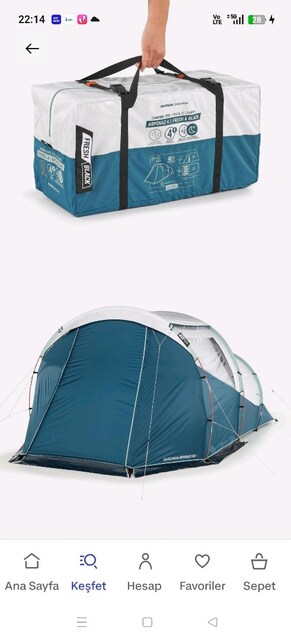 Decathlon Quechua 4.1 Fresh & Black çadır
