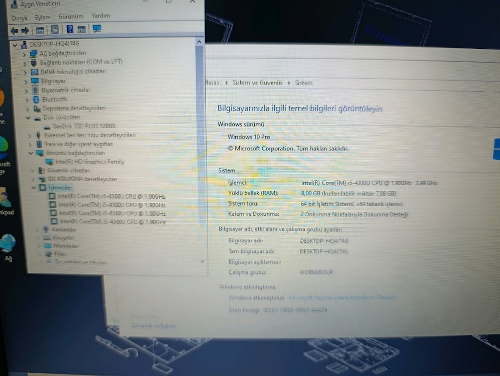 TEMİZ DELL i5 / 8GB RAM / 128GB SSD | SIFIR BATARYALI (2 YIL GARANTİL - 7