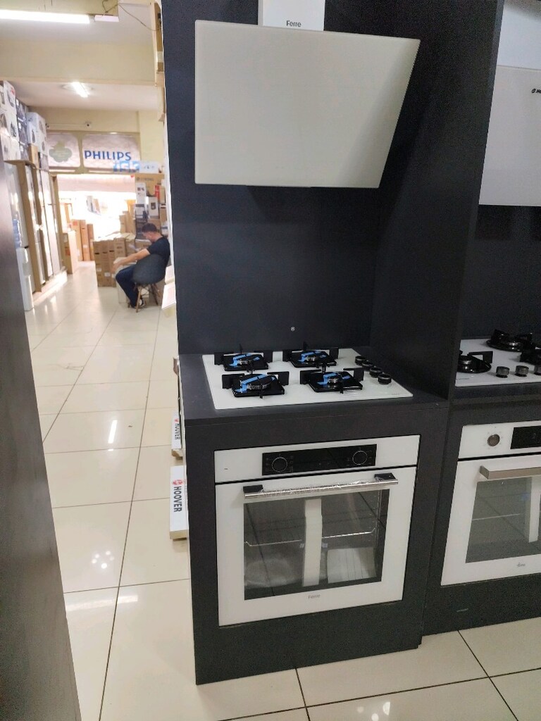 FREE BEYAZ ANKASTRE 3LÜ SET OCAK FIRIN DAVLUMBAZ SIFIR